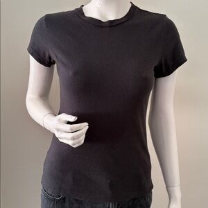 Re/Done x Hanes Classic 60’s Tee Short Sleeve Cotton T-shirt in Black